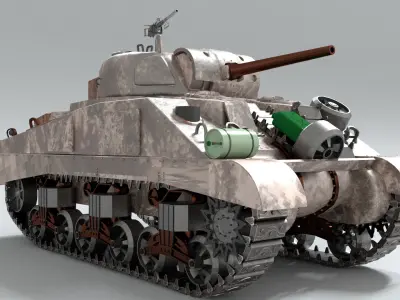 laos Game Tank Low-poly 3D model