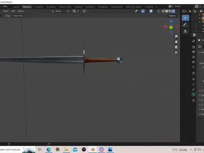 Sword Free low-poly 3D model 14