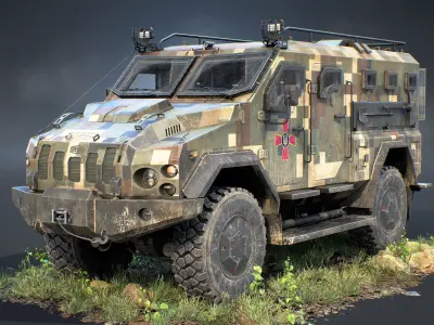 Varta MRAP with Interior Game Ready Low-poly 3D model