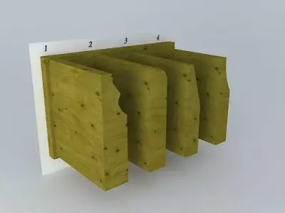 4 x Skirting Sample's Free 3D model
