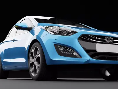Hyundai i30 Metallic Blue 3D model