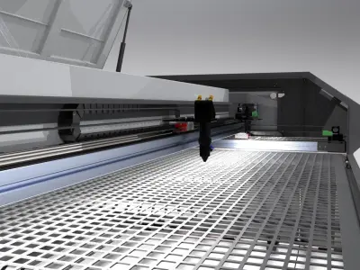 Laser machine CO2 3D model