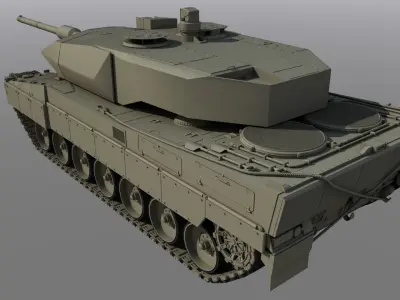 Leopard 2 Tank Free 3D model