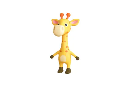 High-Quality 3D Cute Giraffe for Games  Low-poly 3D model