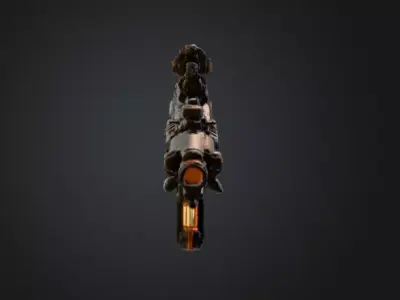 Futuristic Blaster 3D Model Low-poly 3D model