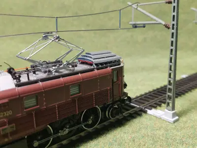 Catenery Poles Set C 1-87 FDM 3D print model