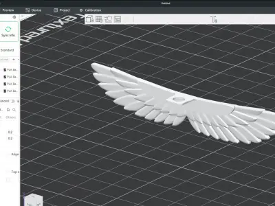 Custom3Dprint Minifigure Accessory - Minifigure Wings S1 - 09 3D print model