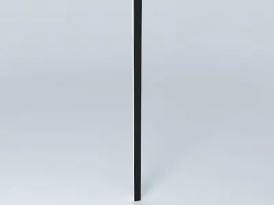Black and white metal pole Free 3D model