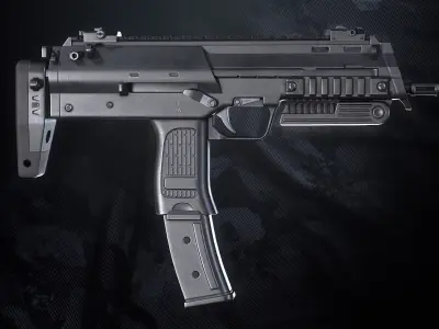 PM-70 SMG Low-poly 3D model