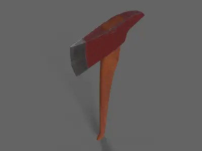 PBR Fire Axe V1b Low-poly 3D model