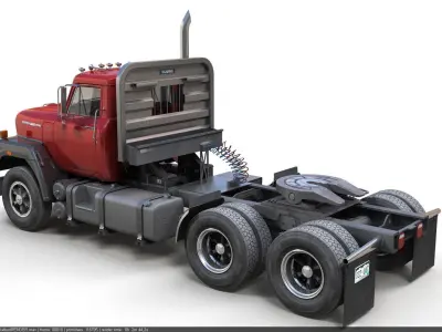 International Fleetstar semitruck Low-poly 3D model