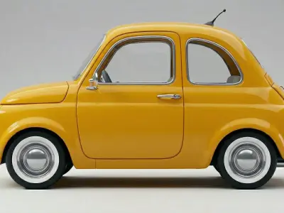 Yellow car 3D model purchase