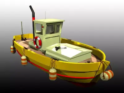 River Boat Free 3D model