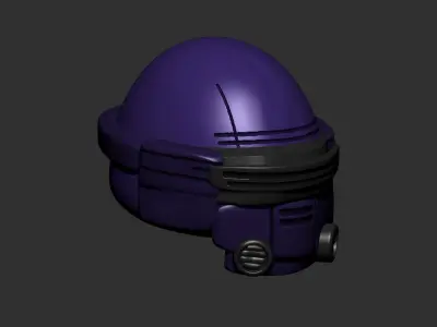 helmet high poly sculpt 3d printable ver 7 3D model 3D model 2
