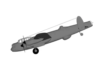 Avro Lancaster 3D model 3