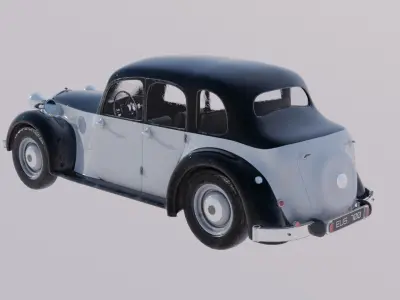 Classic 1940s-Style Sedan 3D model