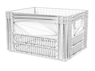 Plastic crate 45 3D model