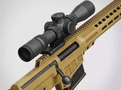 MK22 Rifle Low-poly 3D model