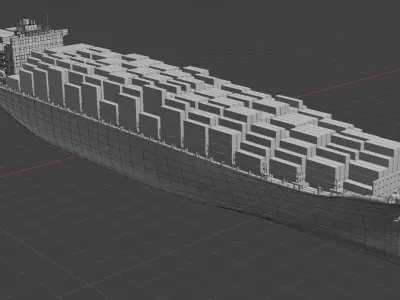 ASC Qaitbay container ship 3D model