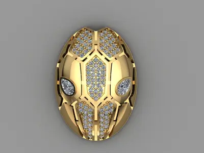 Snake Pendant 4gram 14K Yellow Gold  3D print model