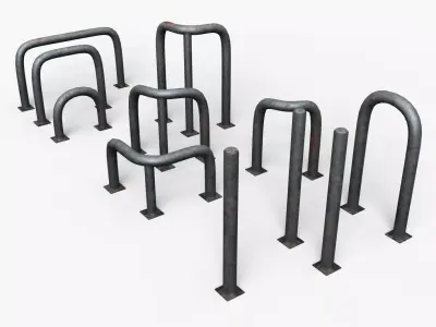 Glava Fence Protector Pack Low-poly 3D model