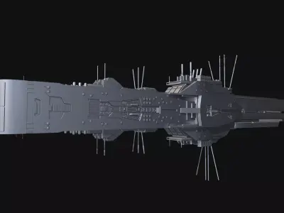 Hyperion Warship Cannon Galactic Heroes - Lowpoly -3D Printing  3D print model