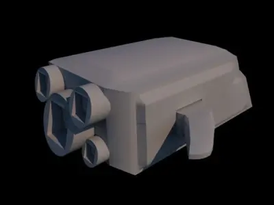 Space Cruiser Free low-poly 3D model
