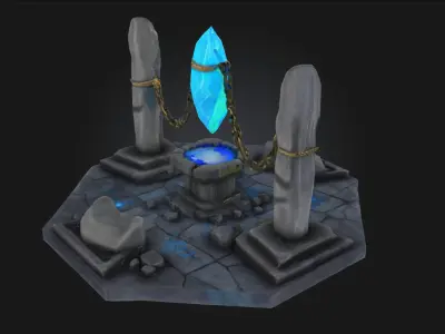 Mystic Crystal Nexus  Heart of Arcane Power 3D model