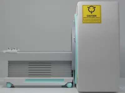 MRI Machine Realistic 3D Model Low-poly 3D model