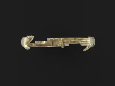 Antique gimmel ring 3D print model