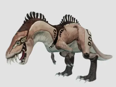 Cartoon T-Rex Dinosaur Low-poly 3D model buy