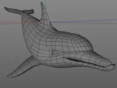 Dolphin Low-poly 3D model order