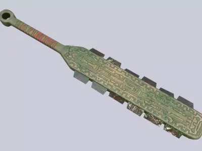 Mayan weapon Low-poly 3D model