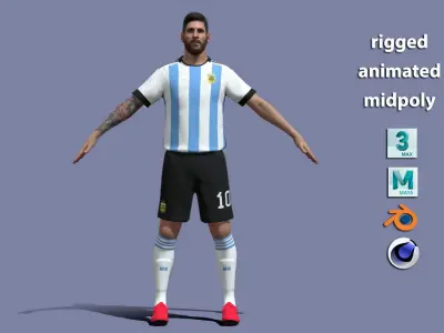 Lionel Messi Argentina 3D model