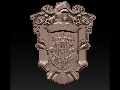 Classical Nameplate frame 3D print model