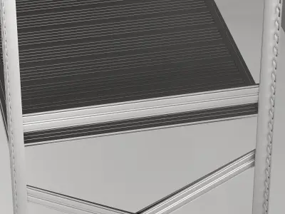 Warehouse shelf galvanized steel 3D model