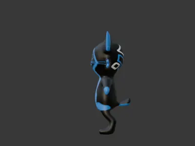 cute fox character Low-poly 3D model