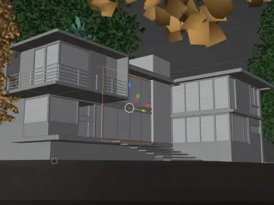 ARCHITECTURE MODEL REALISTIC  BLENDER RENDER Free low-poly 3D model