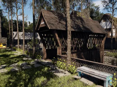 Faymere River Village  A Forgotten Medieval Gem 3D model