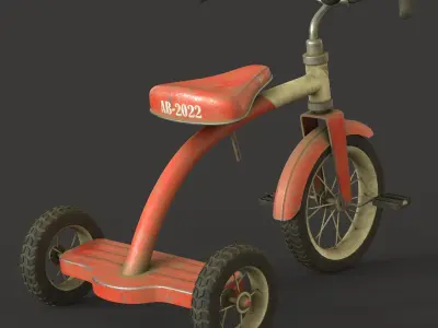 Old Tricycle 3D model get