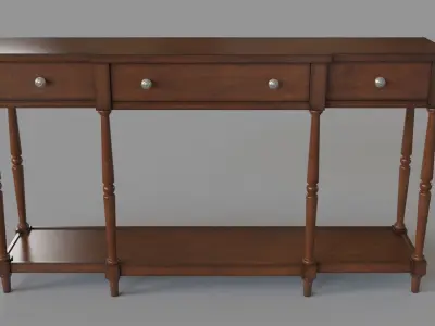 Stately Home 60 Console Antique Mahogany 3D model