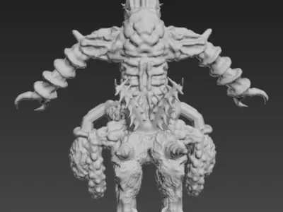 Monster demon with arms and legs 3D print model