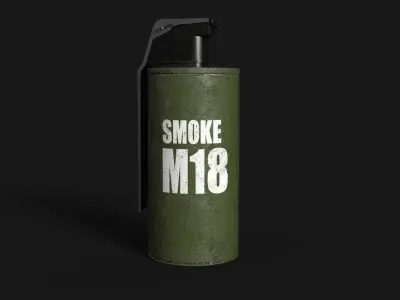 3D Smoke grenade Low-poly 3D model