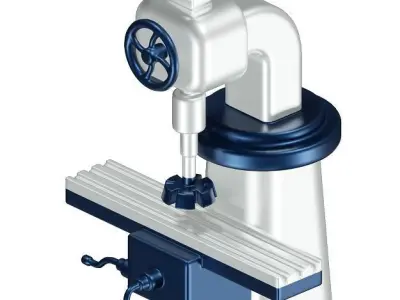Educational Milling Machine Toy 3D model