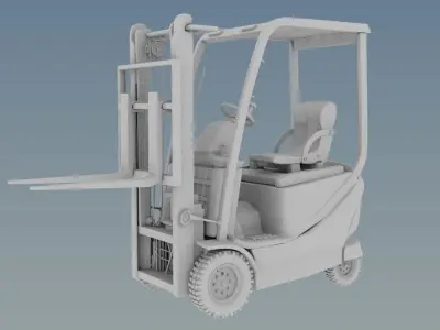 Forklift truck Low-poly 3D model