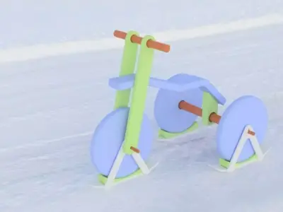Skicycle kids bike concept 3D model