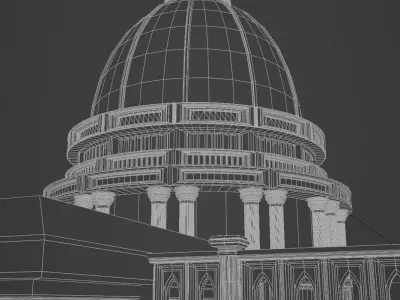 Roman style architecture 3D model