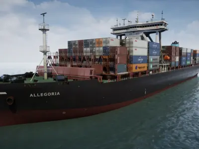 Ships Pack Low-poly 3D model