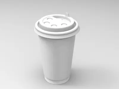 3d coffee cup  Low-poly 3D model