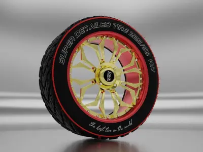 simple project for tire of the car 3D model